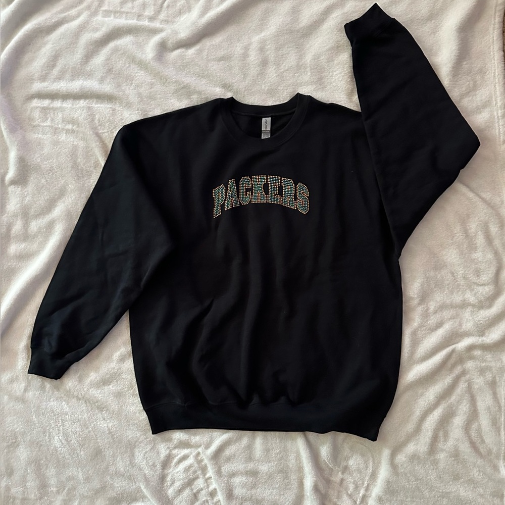 Packers Women's Black Bling Sweatshirt